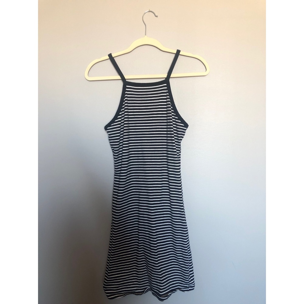EXPRESS Black and white striped dress